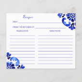 Amalfi Mediterraans Italiaans thema recept kaart (Voorkant)