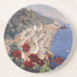 Amalfi Napoli Italië Italiaans reisbureau Zandsteen Onderzetter