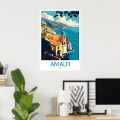 Amalfi Nationaal Ski Park Vintage Reisposter Poster (Thuiskantoor)