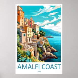 Amalfi Park Nationaal Reis Vintage Poster Ski