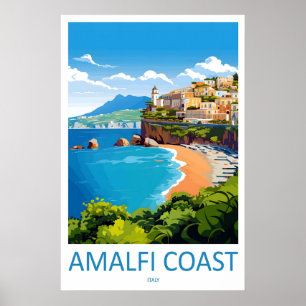Amalfi Park Skiposter Reis Vintage Nationaal Poster