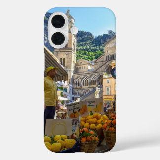 Amalfi Piazza telefoonhoesje – Italiaanse charme i iPhone 16 Hoesje