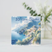 Amalfi Positano Romantisch Reizen Jubileum Cadeau Kaart (Staand voorkant)