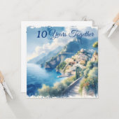 Amalfi Positano Romantisch Reizen Jubileum Cadeau Kaart (Voorkant / Achterkant in situ)