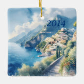 Amalfi Positano Romantisch Reizen Jubileum Cadeau Keramisch Ornament (Voorkant)