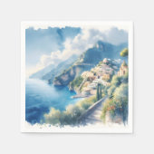 Amalfi Positano Romantisch Reizen Jubileum Cadeau Servet (Voorkant)