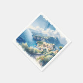 Amalfi Positano Romantisch Reizen Jubileum Cadeau Servet (Hoek)