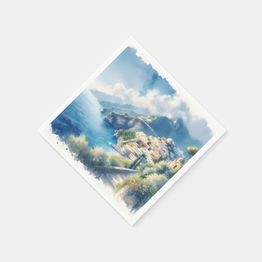 Amalfi Positano Romantisch Reizen Jubileum Cadeau Servet (Hoek)