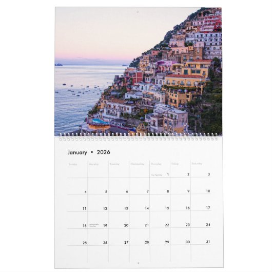 Amalfi, Positano Wall Calendar Groot Kalender (Jan 2026)