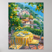 Amalfi Print Amalfi Coast Illustration Amalfi Post (Voorkant)