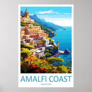 Amalfi Reis Vintage Ski Park Nationale Poster
