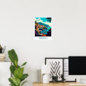 Amalfi Reisprint, amalfi kust reisposter Poster (Thuiskantoor)