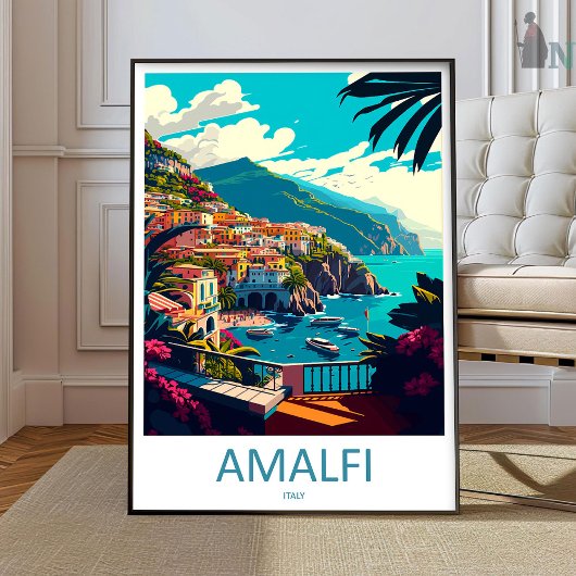 Amalfi Reisprint, amalfi kust reisposter Poster