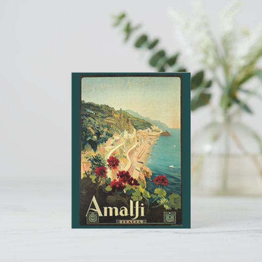 amalfi-reisreclame briefkaart (Staand voorkant)