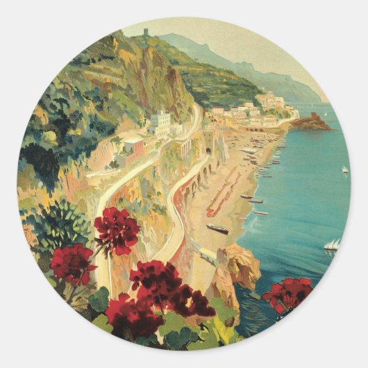 Amalfi Ronde Sticker (Voorkant)