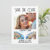 Amalfi slaan de datum foto bestemming uitje save the date (Staand voorkant)
