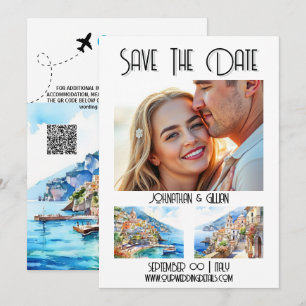 Amalfi slaan de datum foto bestemming uitje save the date