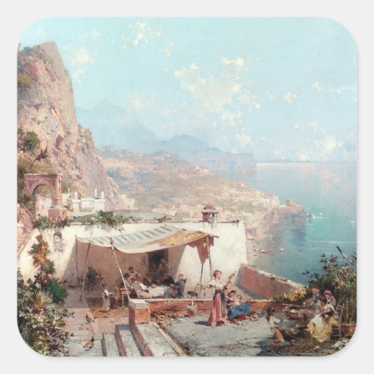 Amalfi-stickers van Unterberger Vierkante Sticker (Voorkant)