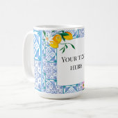 Amalfi stijl, citroen, zomer koffiemok (Voorkant links)