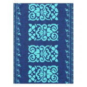 Amalfi tafelkleed in blauw en turquoise (Voorkant)