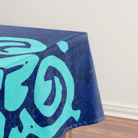 Amalfi tafelkleed in blauw en turquoise (Voorbeeld)