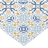 Amalfi-tegel blauw geel bruidsdouche  medium tafelloper (Hoek)