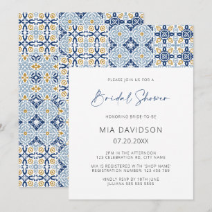 Amalfi Tegel Mediterranean Summer Vrijgezellenfees Kaart