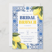 Amalfi Tegels Citroen Mediterrane Bruidsbrunch Kaart (Voorkant)
