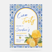 Amalfi Tegels Italiaans 40ste verjaardagsfeest Acryl Bord (Voorkant)