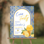 Amalfi Tegels Italiaans 40ste verjaardagsfeest Acryl Bord