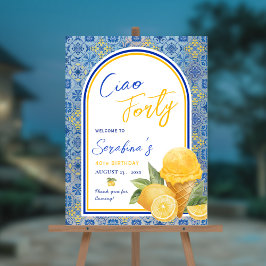 Amalfi Tegels Italiaans 40ste verjaardagsfeest Acryl Bord