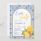 Amalfi Tegels Italiaans 40ste verjaardagsfeest Kaart (Voorkant)