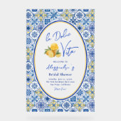 Amalfi Tegels Italiaans Vrijgezellenfeest Acryl Bord (Voorkant)