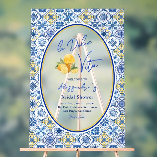 Amalfi Tegels Italiaans Vrijgezellenfeest Acryl Bord (Neutraal)