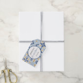 Amalfi Tile Blue Yellow Vrijgezellenfeest Cadeaulabel (Met Touw)