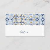 Amalfi Tile Summer Flat Place Card Visitekaartje (Voorkant)