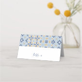 Amalfi Tile Summer Folded Place Card Plaatskaartje (Voorkant)