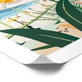 Amalfi Travel Print, Italië Amalfi Coast Wall Art Poster (Hoek)