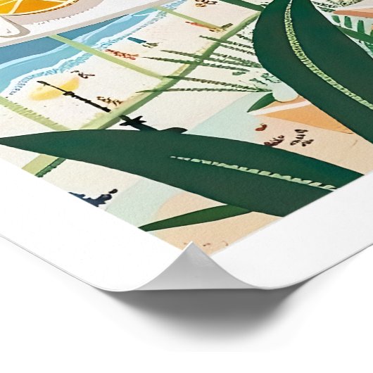 Amalfi Travel Print, Italië Amalfi Coast Wall Art Poster (Hoek)