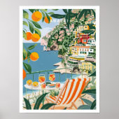 Amalfi Travel Print, Italië Amalfi Coast Wall Art Poster (Voorkant)