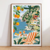 Amalfi Travel Print, Italië Amalfi Coast Wall Art Poster