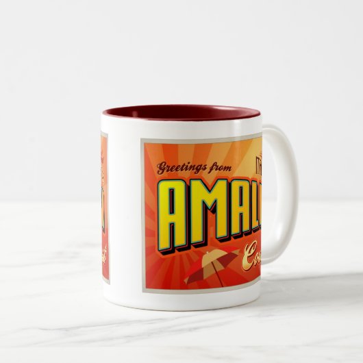 AMALFI TWEEKLEURIGE KOFFIEMOK (Voorkant rechts)