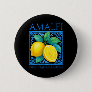 Amalfi verse Italiaanse citroenen zomer reizen vak Ronde Button 5,7 Cm