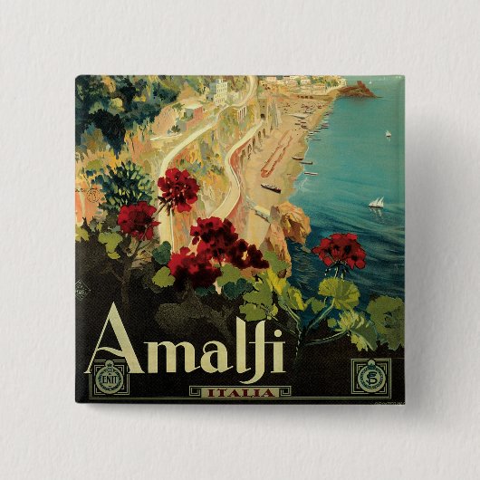 Amalfi Vierkante Button 5,1 Cm (Voorkant)