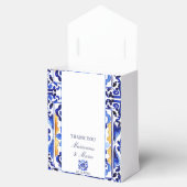 Amalfi Vietri blauw tegel bruiloft gunsten Bedankdoosjes (Geopend)