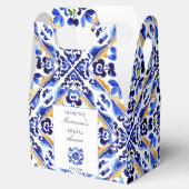 Amalfi Vietri blauw tegel vrijgezellenfeest gunste Bedankdoosjes (Geopend)