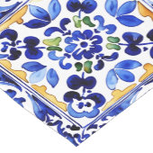 Amalfi Vietri Italiaans blauw tegels Mediterraan Korte Tafelloper (Hoek)