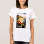 Amalfi vintage-poster t-shirt<br><div class="desc">Oud poster van Amalfi,  Italië</div>