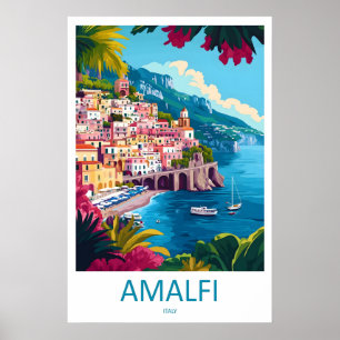 Amalfi Vintage Reisposter Ski Nationaal Park Poster