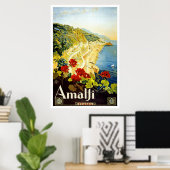 "Amalfi" Vintage Travel Poster (Thuiskantoor)